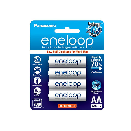 Panasonic 樂聲 eneloop 充電池 2,000 mAh BK-3MCCE/4BT (AA)