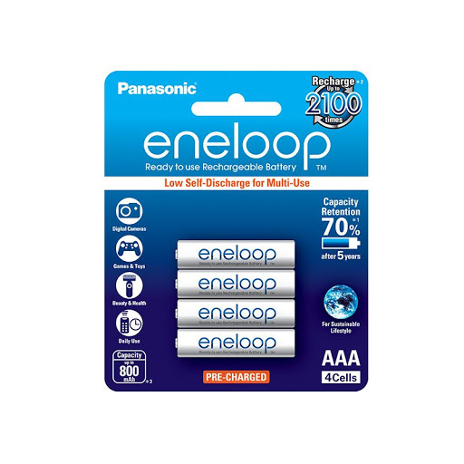 Panasonic 樂聲 eneloop 充電池 800 mAh BK-4MCCE/4BT (AAA)