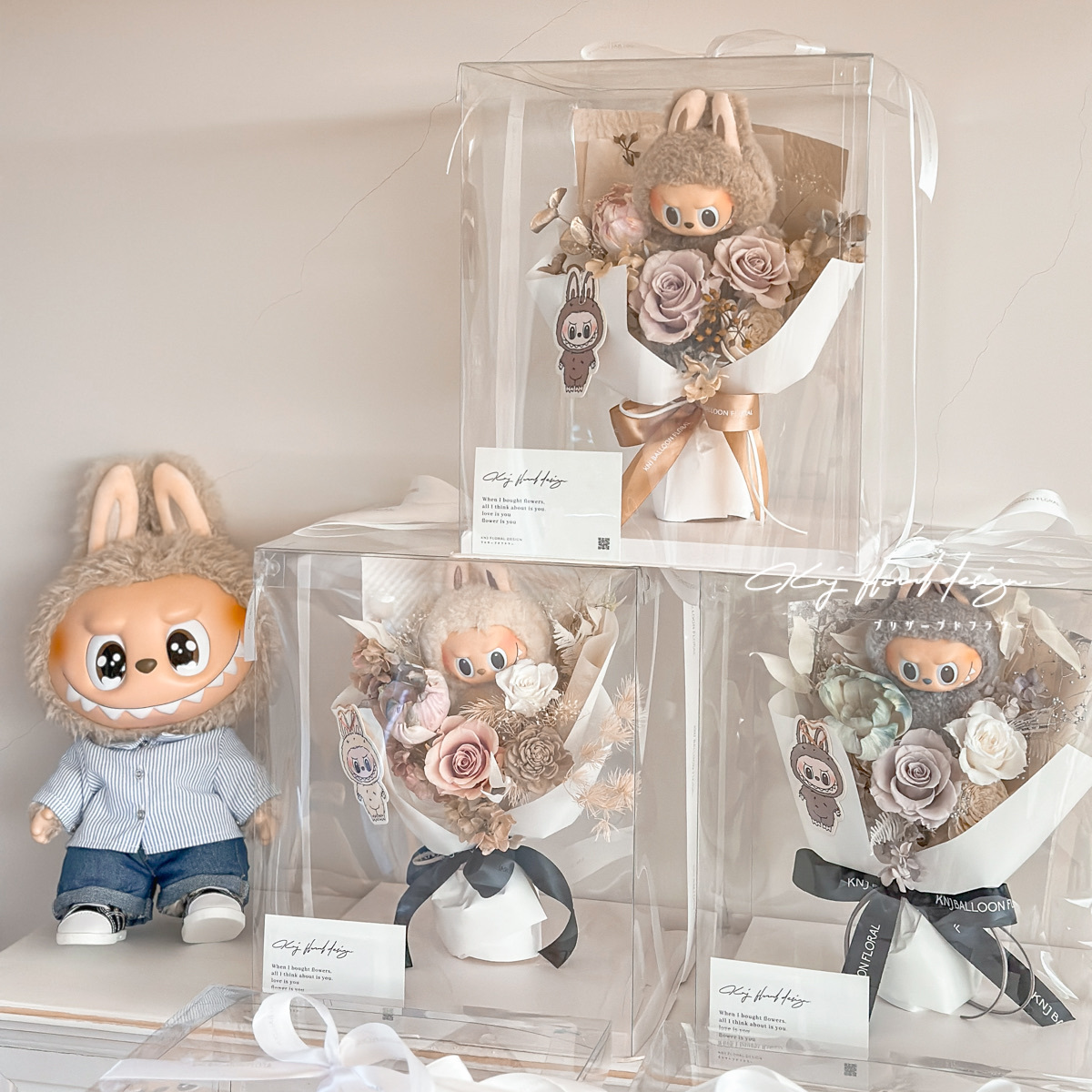 LABUBU永生玫瑰花束・多色可選