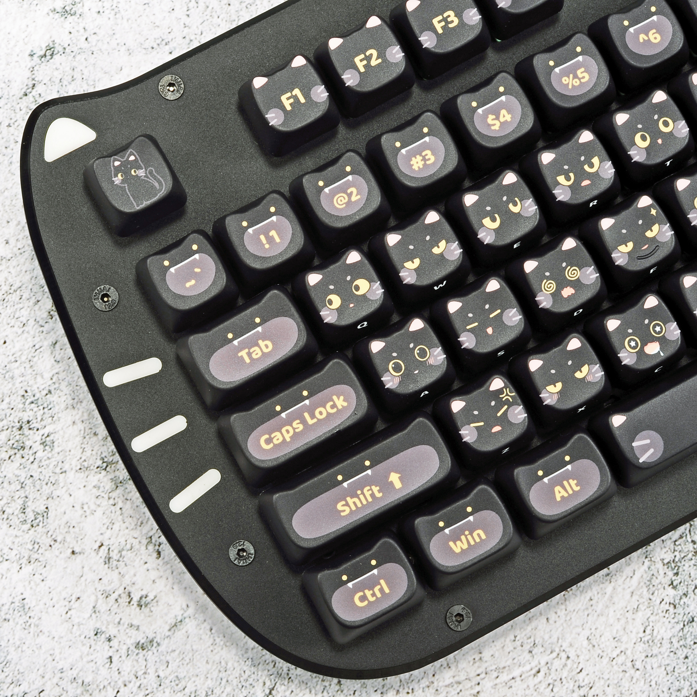 zenzo® 禪做】ZKB104 好心情系列MAO 黑貓牛奶堆疊客製化主題機械式鍵盤