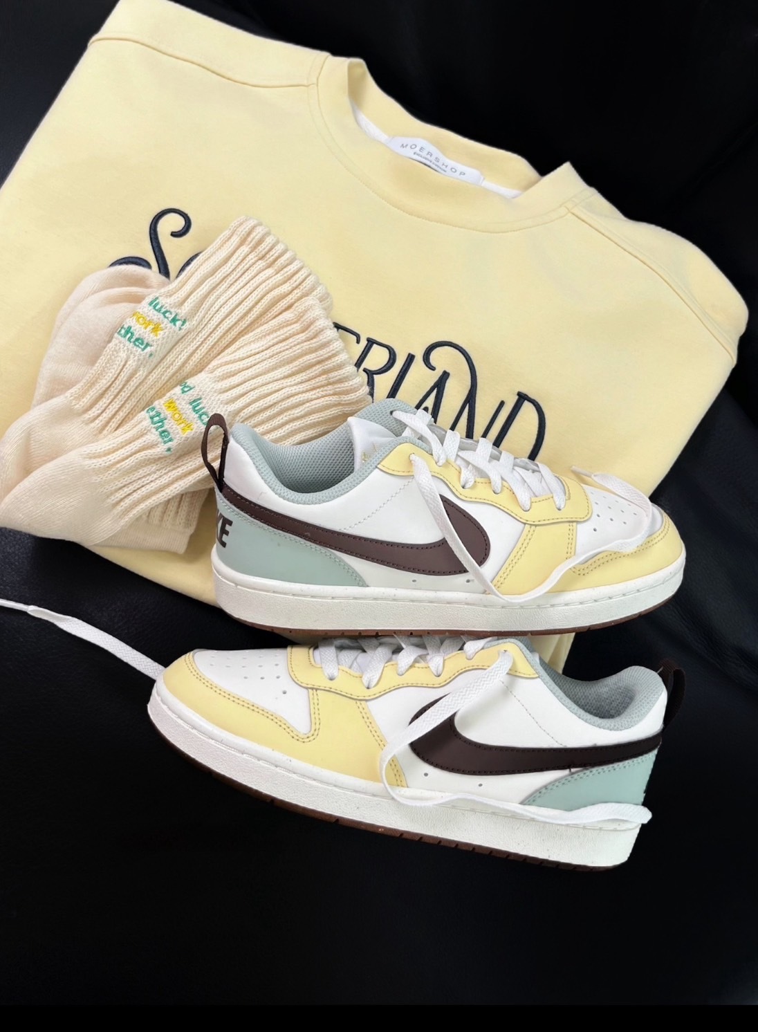 Nike Court Borough Low 2 椰奶色 咖啡色 薄荷綠 皮革 小Dunk 大童款 HV1804-121/預購