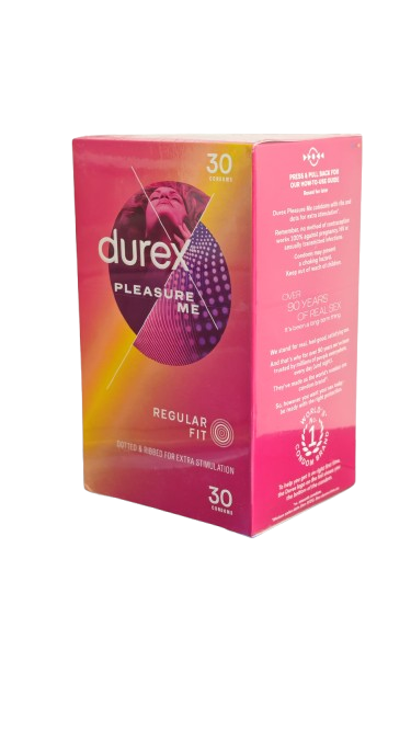 Durex Pleasure Me 30's Pack Latex Condom