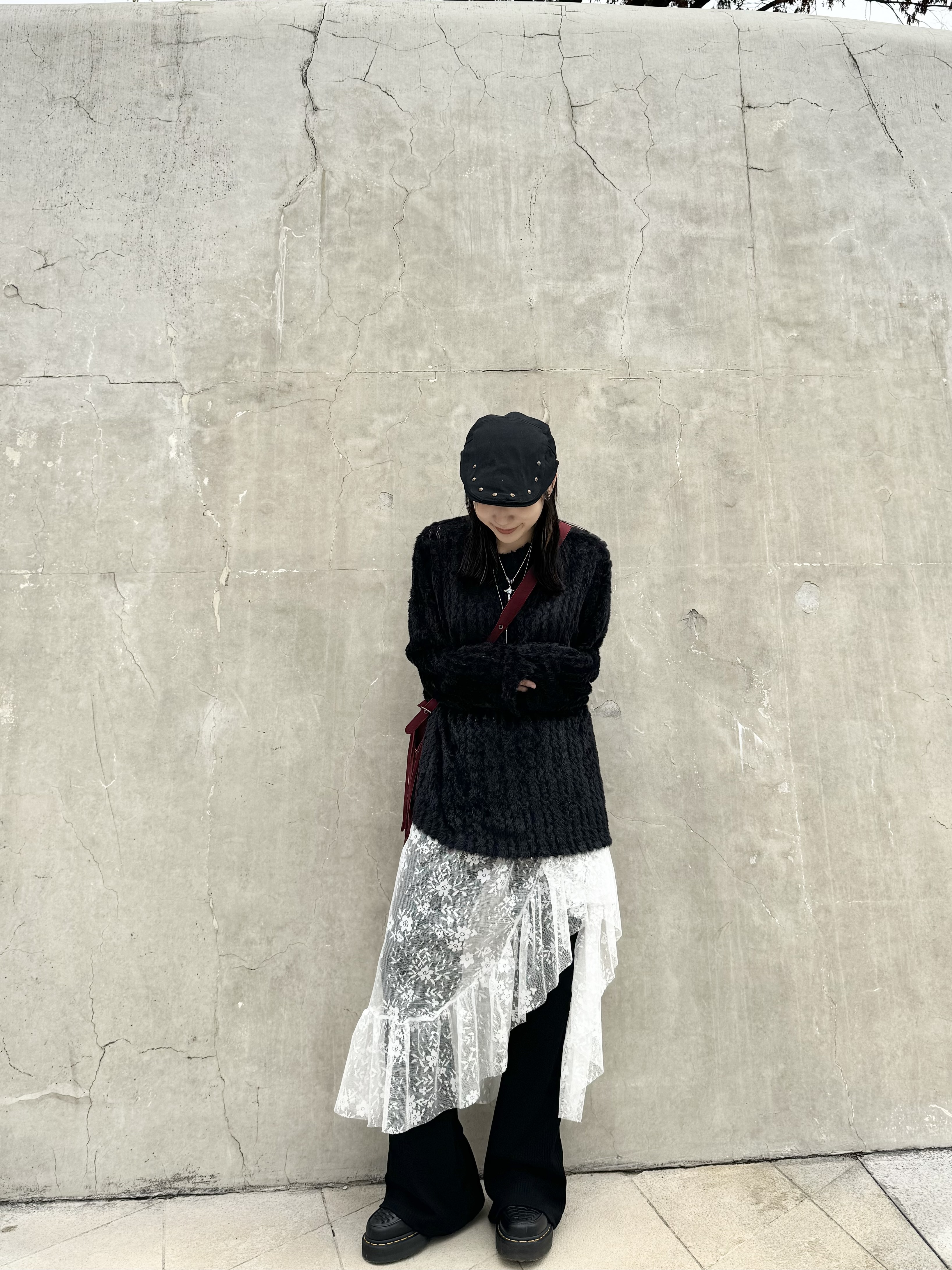 毛毛直波紋OVERSIZE TOP