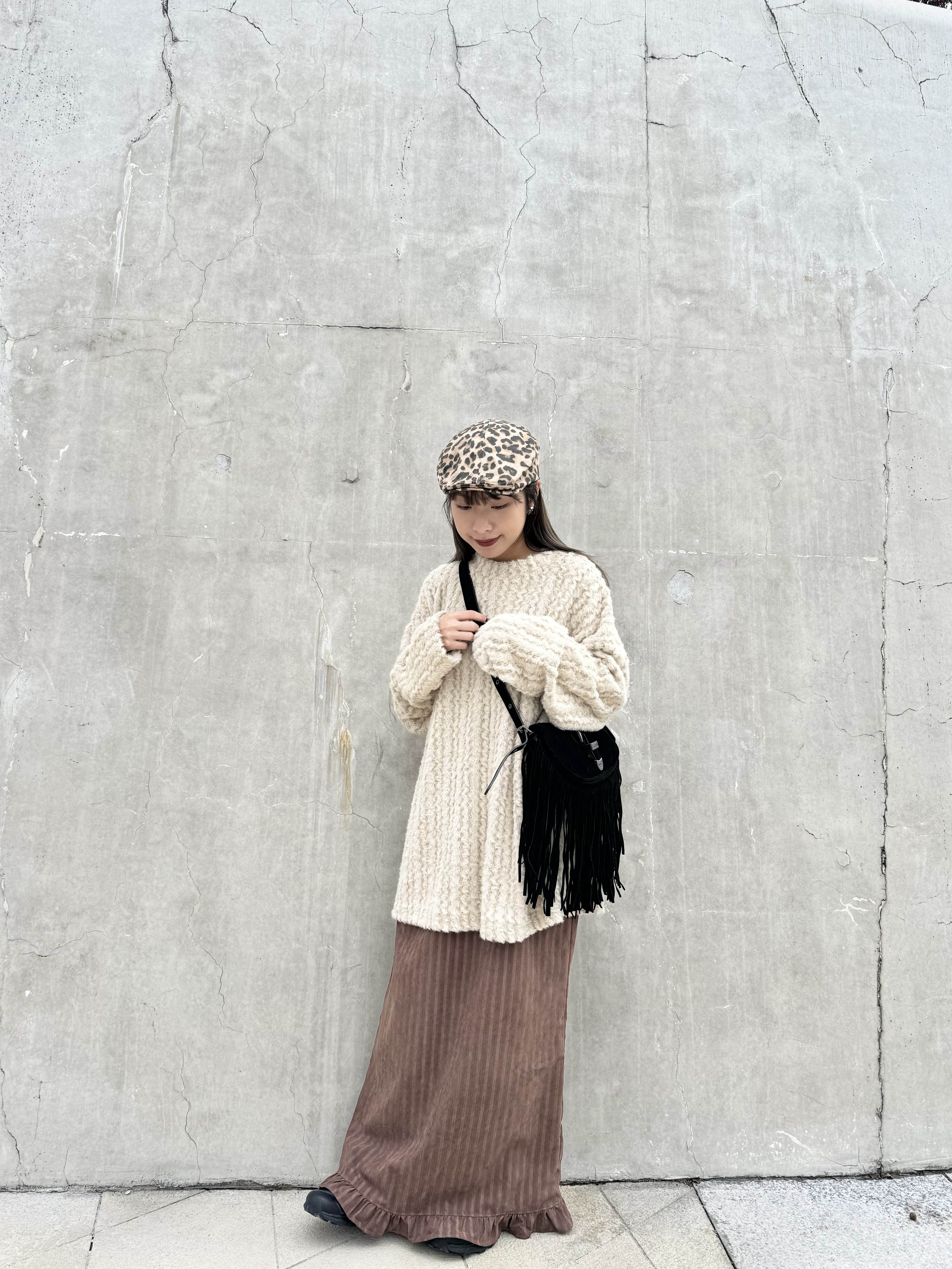 毛毛直波紋OVERSIZE TOP