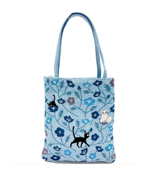 戈布蘭織迷你托特包 魔女宅急便 青色的毛毯