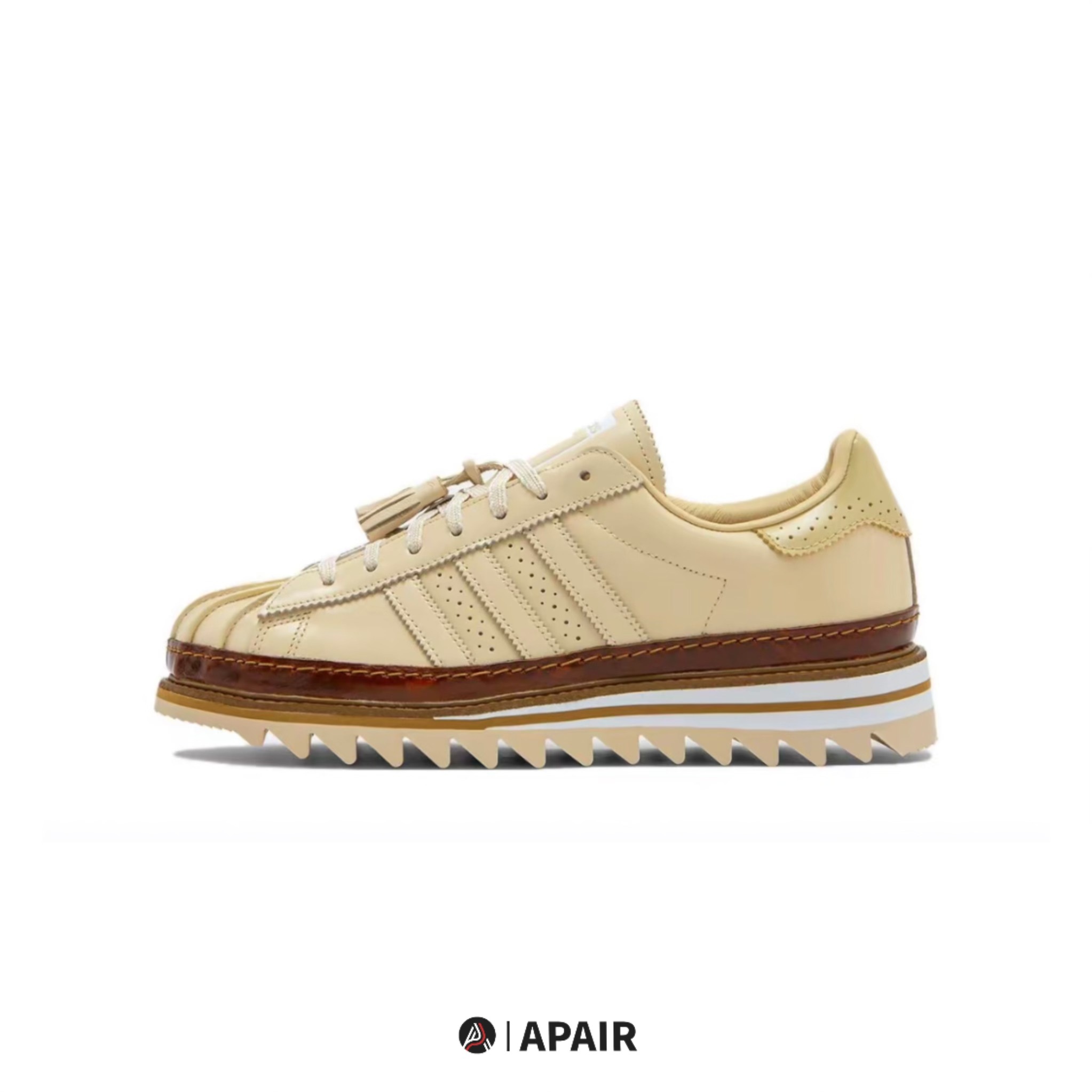 【APAIR】預購 adidas originals superstar x clot 奶茶色 漆皮 紳士鞋 鋸齒鞋 貝殼頭 JQ6117