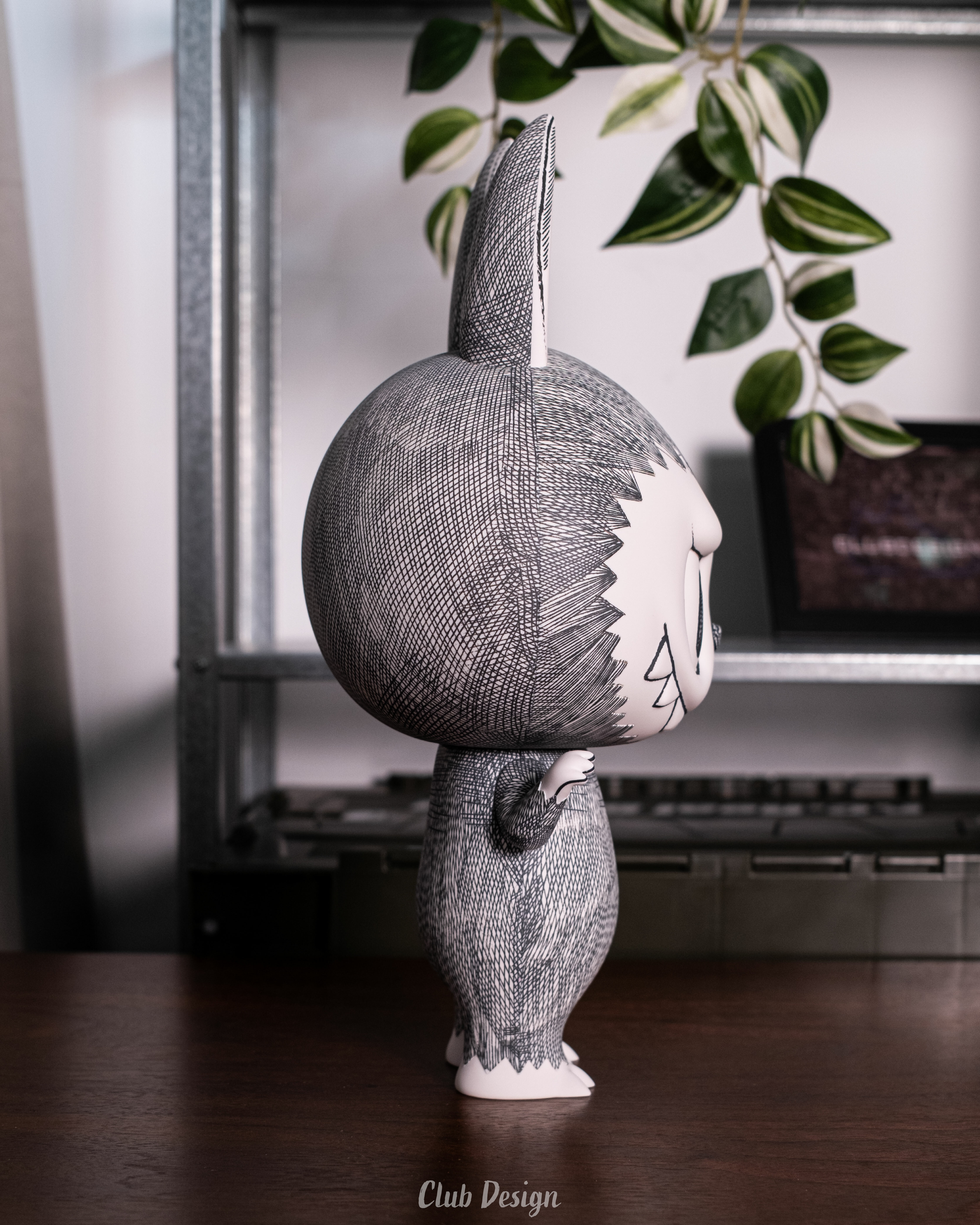 POP MART MEGA LABUBU SKETCH THE MONSTER 400% 素描 泡泡瑪特 黑白