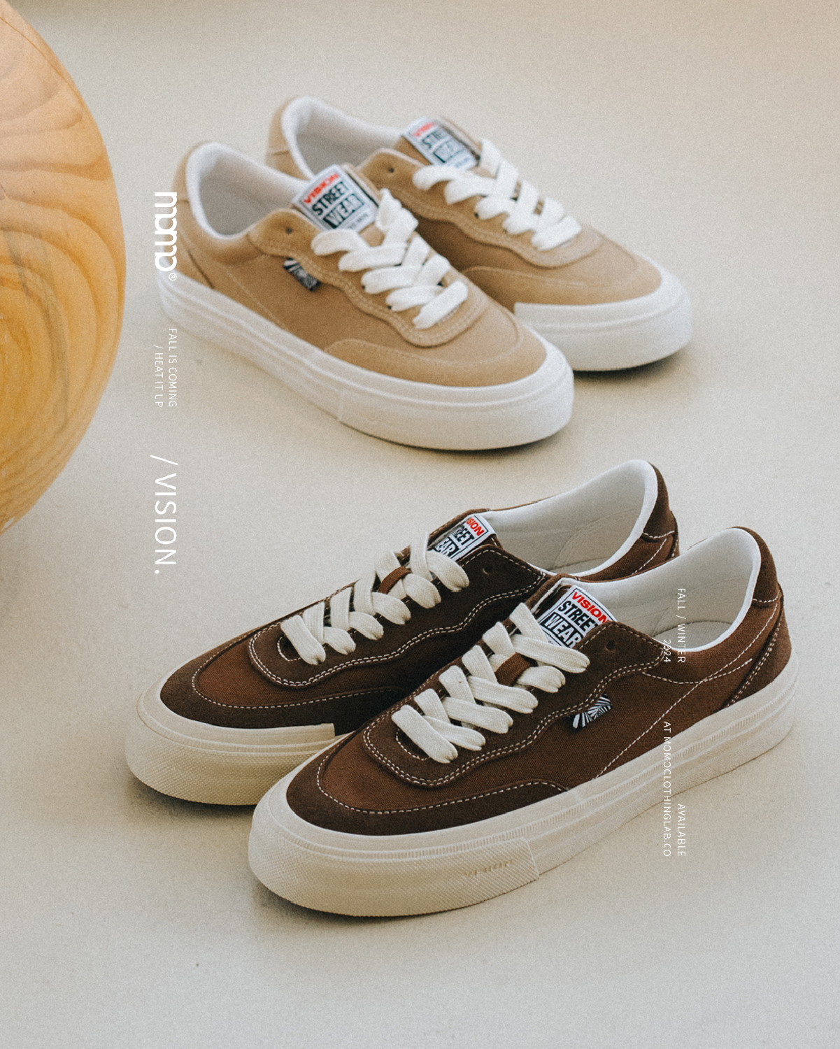 Vision Street Wear FLAT-TOP 復古街頭滑板鞋 棕