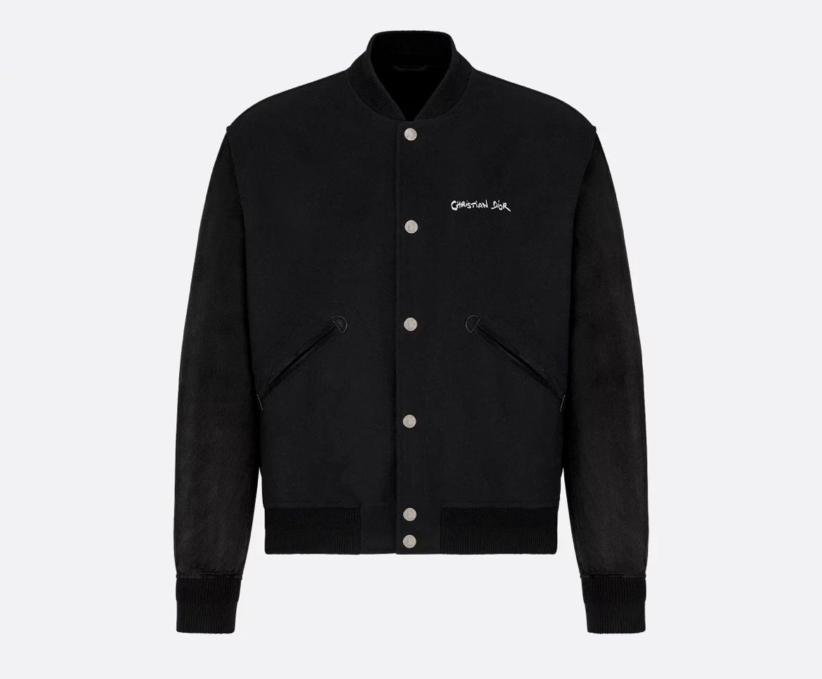 Christian Dior tag varsity jacket