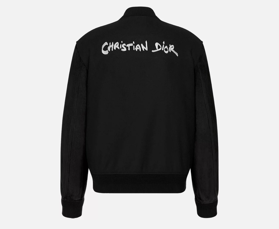 Christian Dior tag varsity jacket