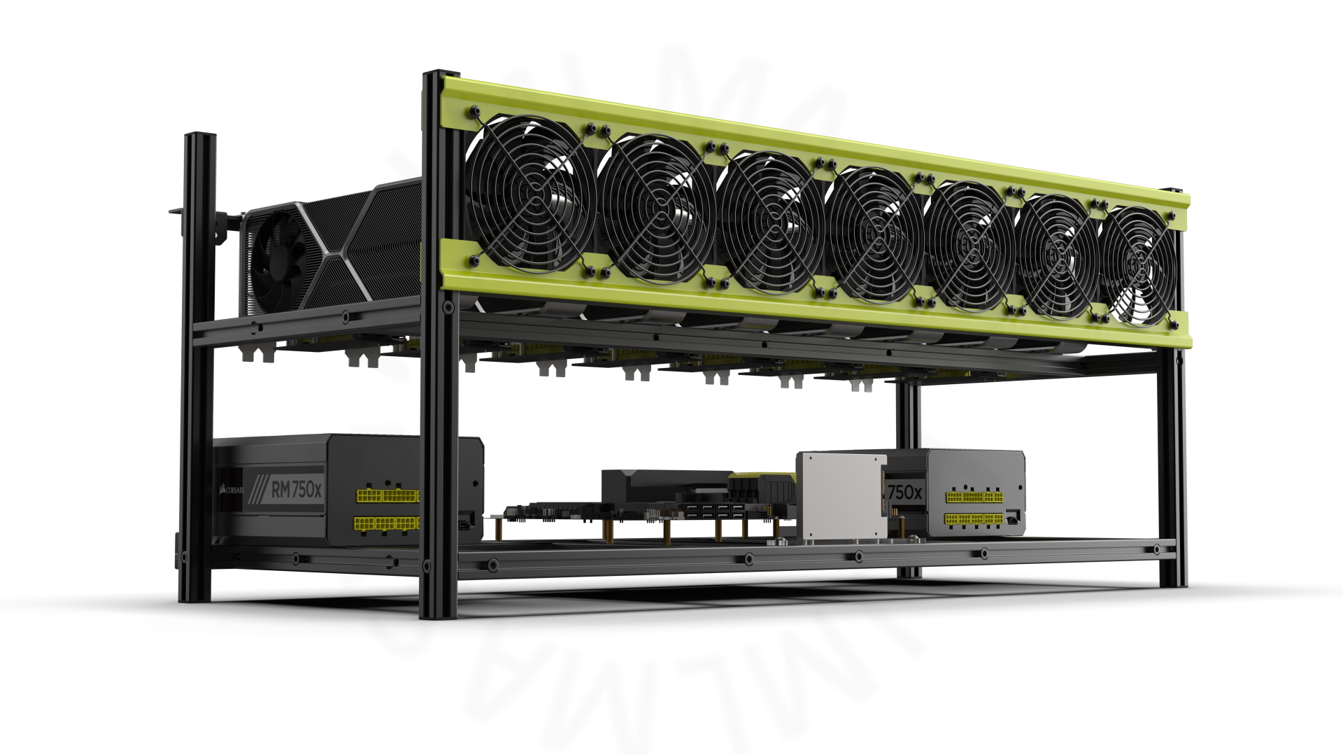 維達豪華版minercase支援8到12張顯示卡8-12GPU機殼堆疊多顯示卡全鋁主機殼平台 維達挖礦礦機殼或是機器運算平台機架等等使用ETH/ETC/BTC/WBTC/Cash平台/安裝最長34CM顯卡/支持AMD與NVIDIA