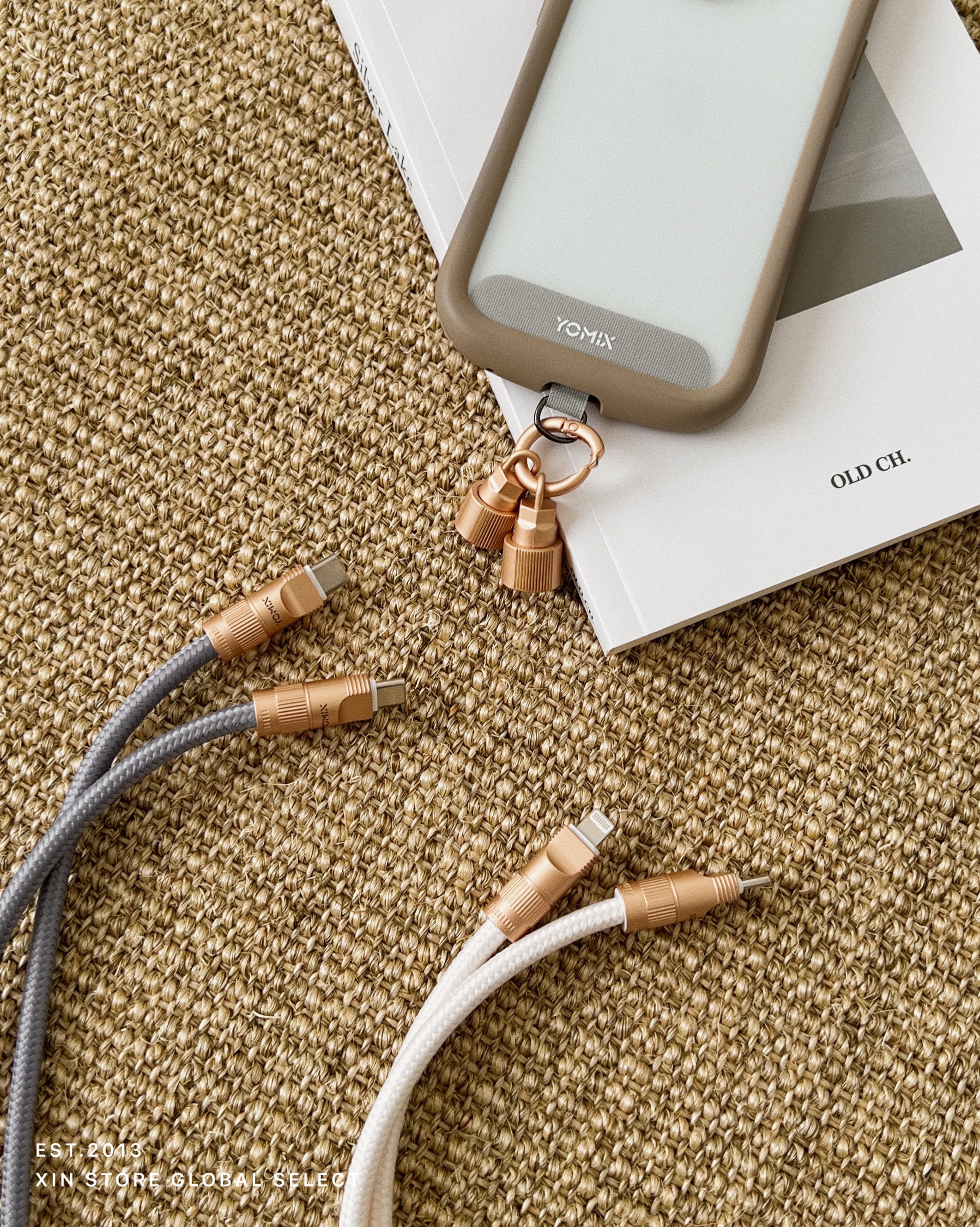 YOMIX優迷 PD快充 二合一 斜背 頸掛 手機編織 掛繩 充電線 傳輸線