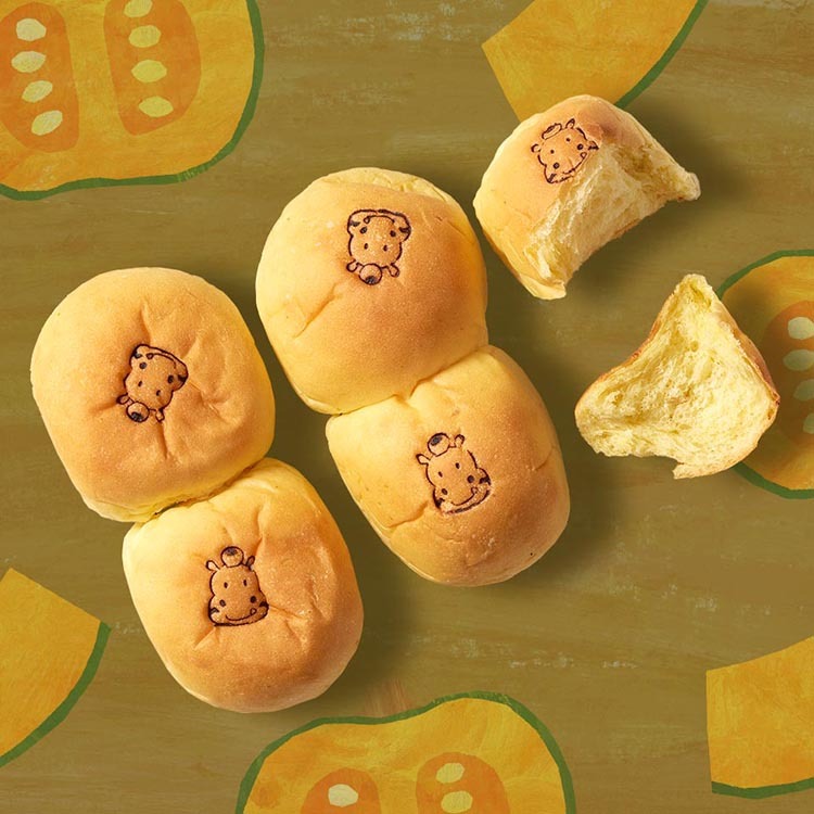 小河馬麵包-金瓜閃閃（6入）