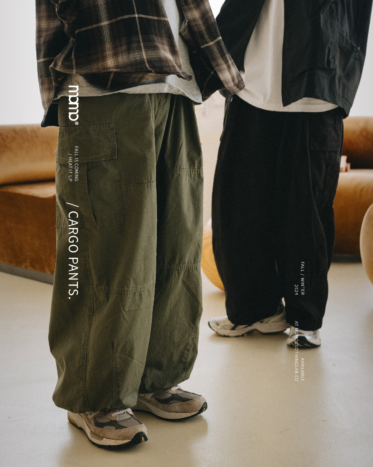 OurPick  Cargo Pants 寬鬆垂墜軍裝褲 2色