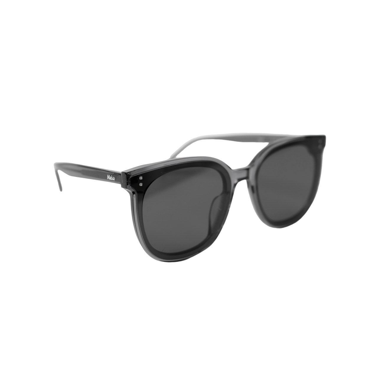 品牌訂製款方圓墨鏡 － 透灰