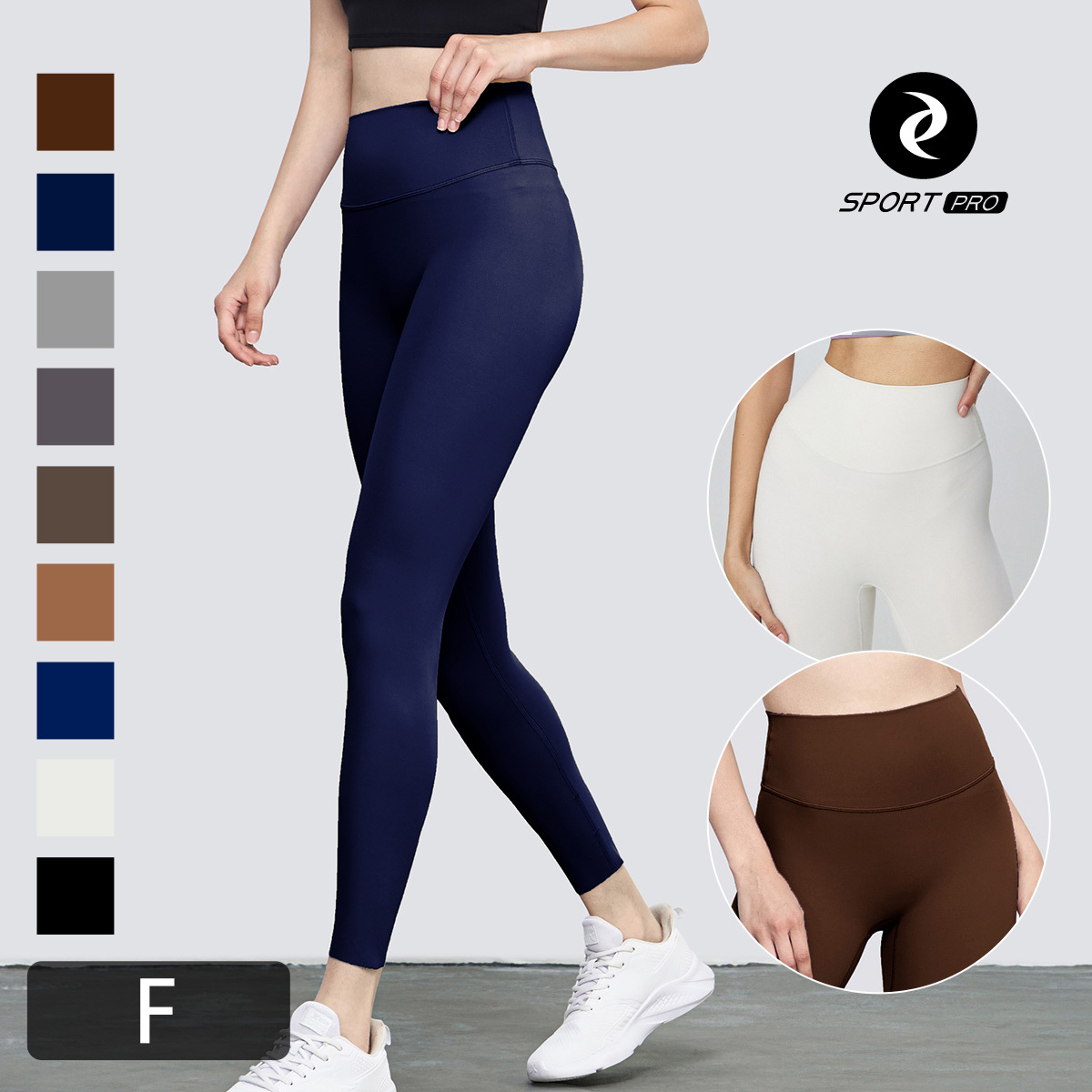 萊卡高腰收腹無尷尬線裸感九分瑜珈/運動/緊身機能褲