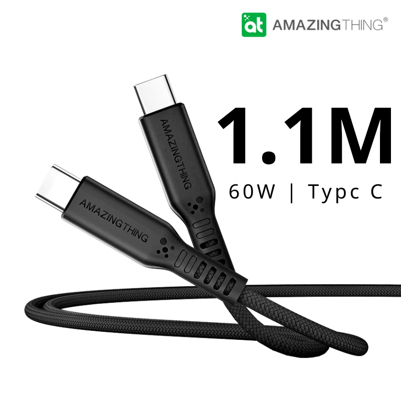 AMAZINGthnig Speed Pro USB-C 轉 USB-C 60W 電線 | 1.1m（黑色）