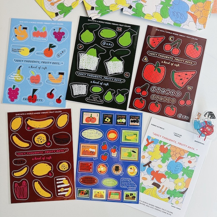 水果系列 5入貼紙組｜什物 A KIND OF CAFE