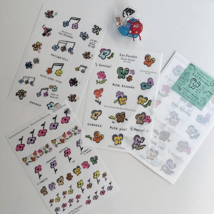 三色堇 3入轉印貼紙組｜什物 A KIND OF CAFE