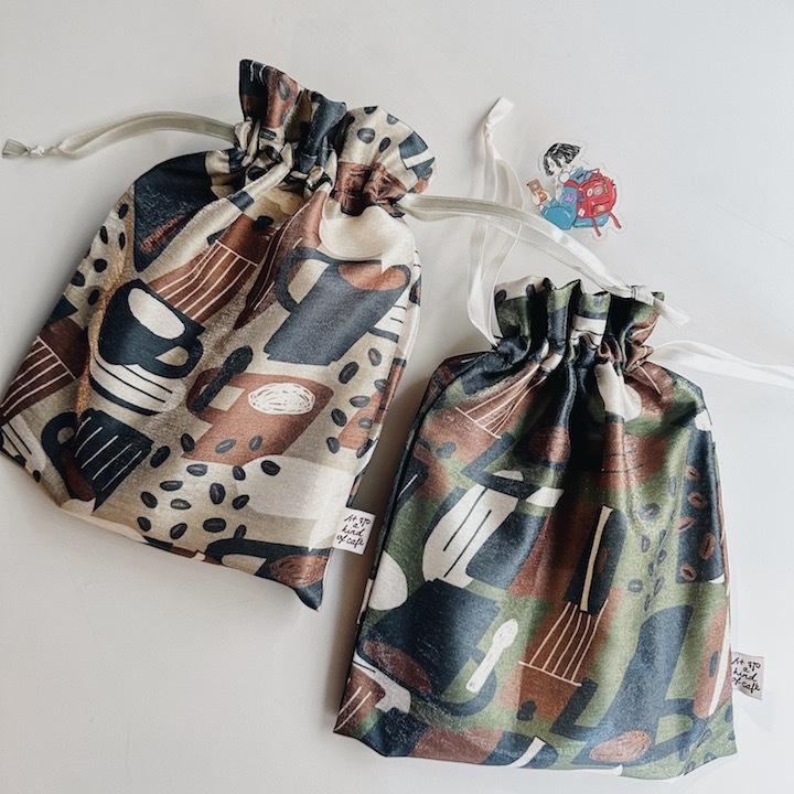 咖啡印花COFFEE 束口收納袋｜什物 A KIND OF CAFE