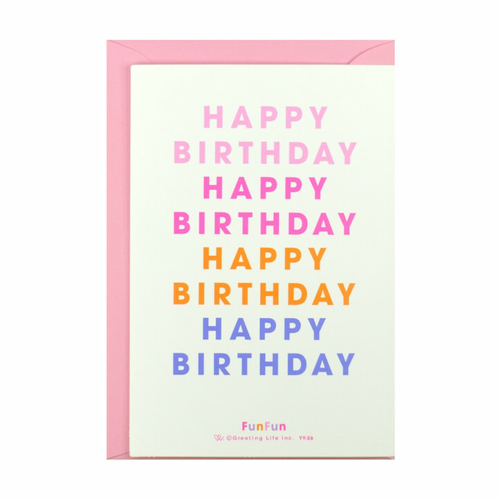 chic-燙金粉紅 生日卡片｜日本Greeting Life