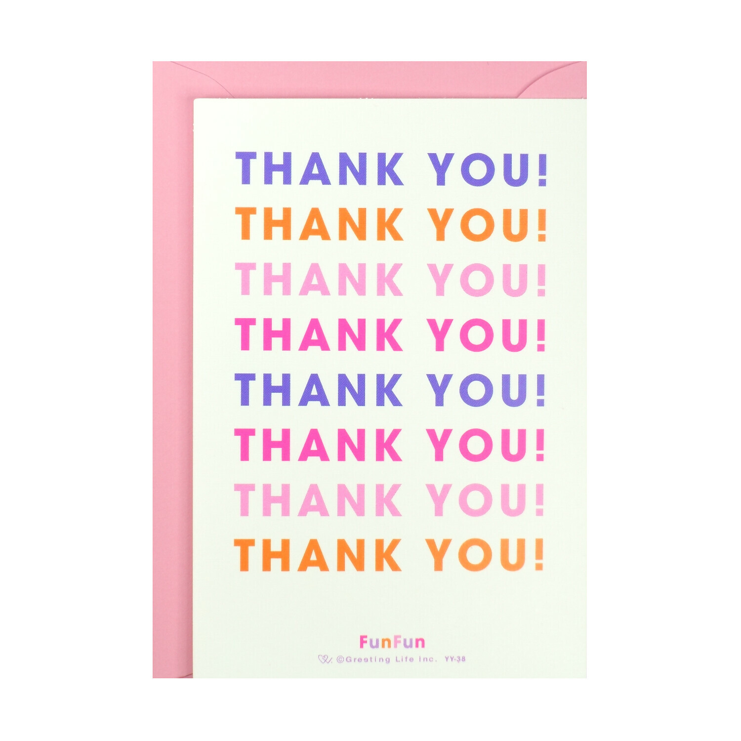 chic-燙金粉紅 感謝卡片｜日本Greeting Life