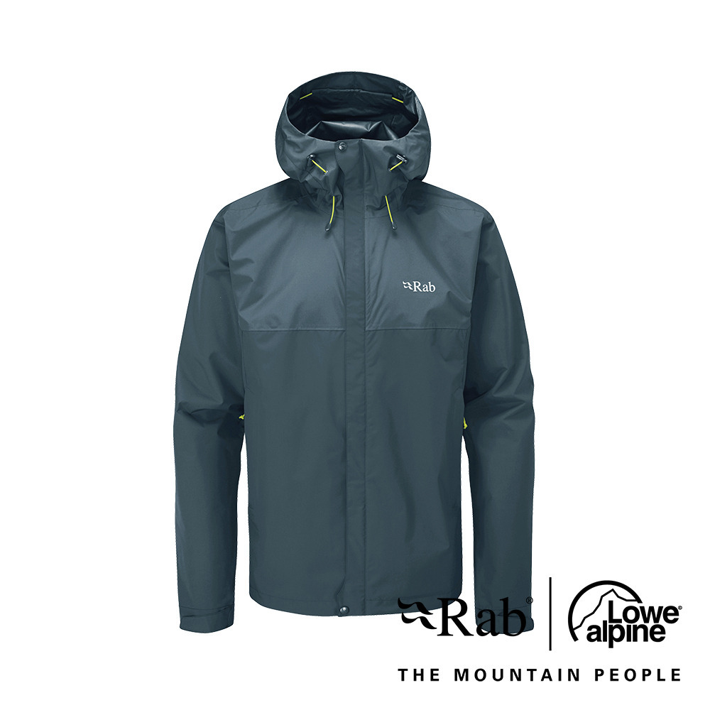 Rab Men's Downpour Eco Waterproof Jacket 男款輕量防風防水連帽外套 獵戶藍 QWG-82-ORB [HappyOutdoor]