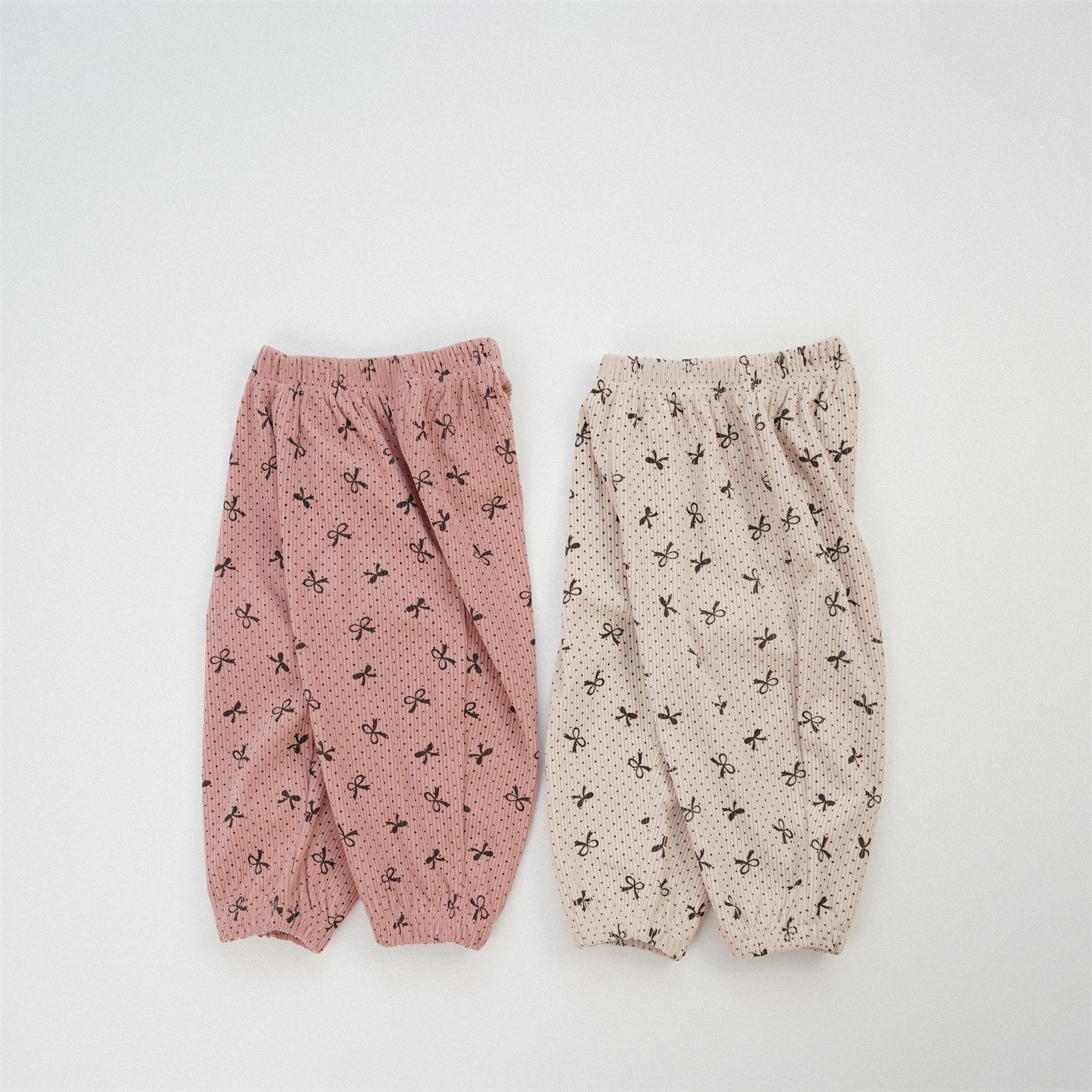 純棉波點蝴蝶結褲