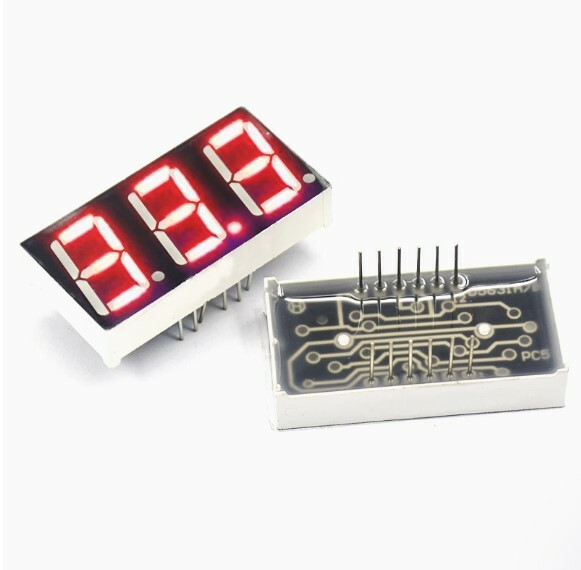 0.56英吋紅色三位共陰數字顯示