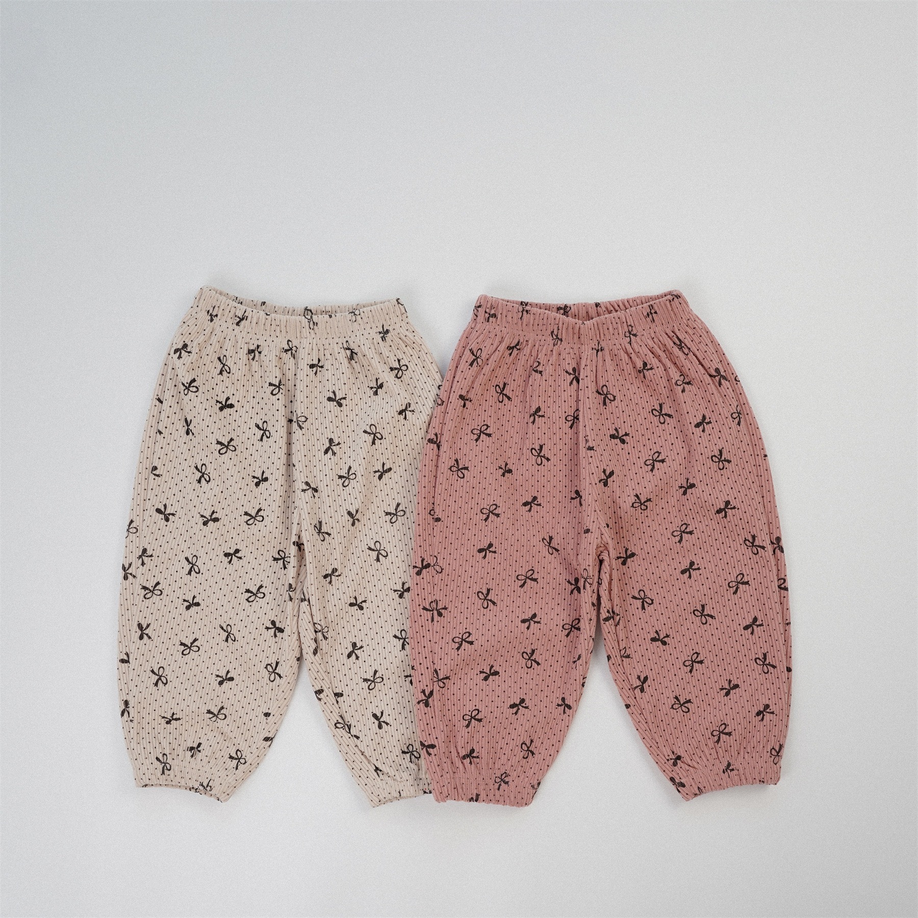 純棉波點蝴蝶結褲