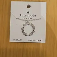 [S] KATE SPADE O0RU2453 FULL CIRCLE NECKLACE,CLEAR/SILVER, 98686681668 (SKS1380)