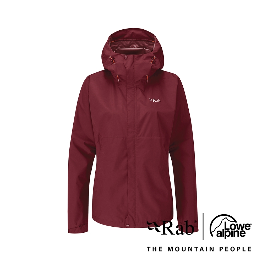 Rab Women's Downpour Eco Waterproof Jacket 女款輕量防風防水連帽外套 深石楠 QWG-83-HD [HappyOutdoor]