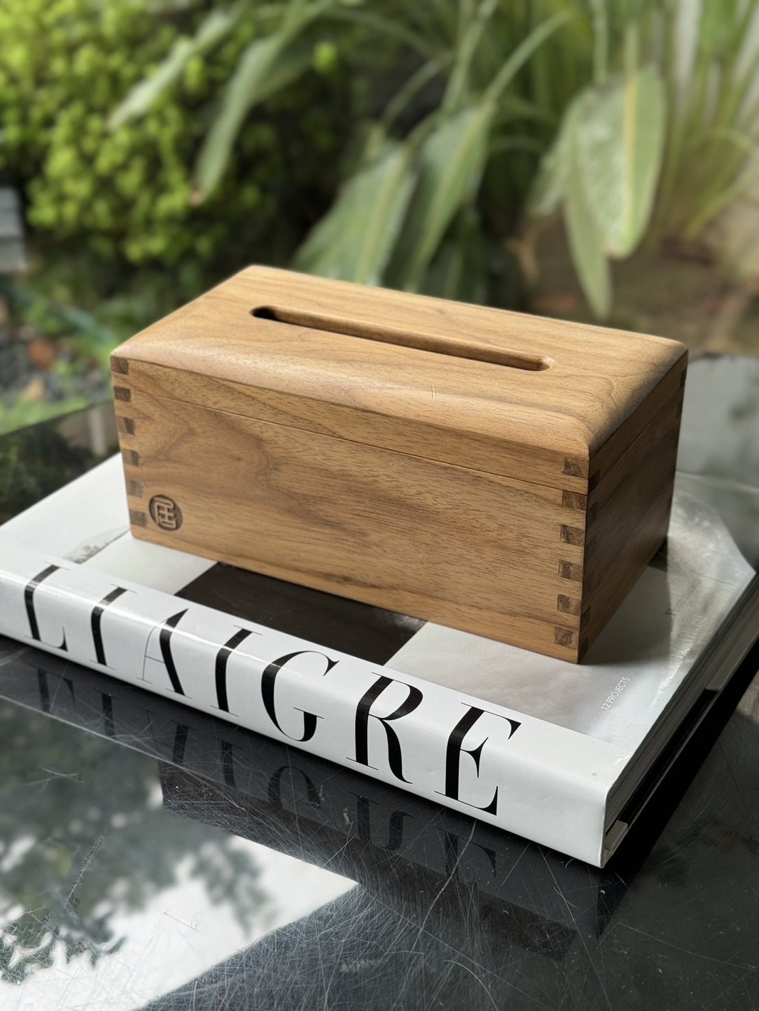 點居經典胡桃木面紙盒