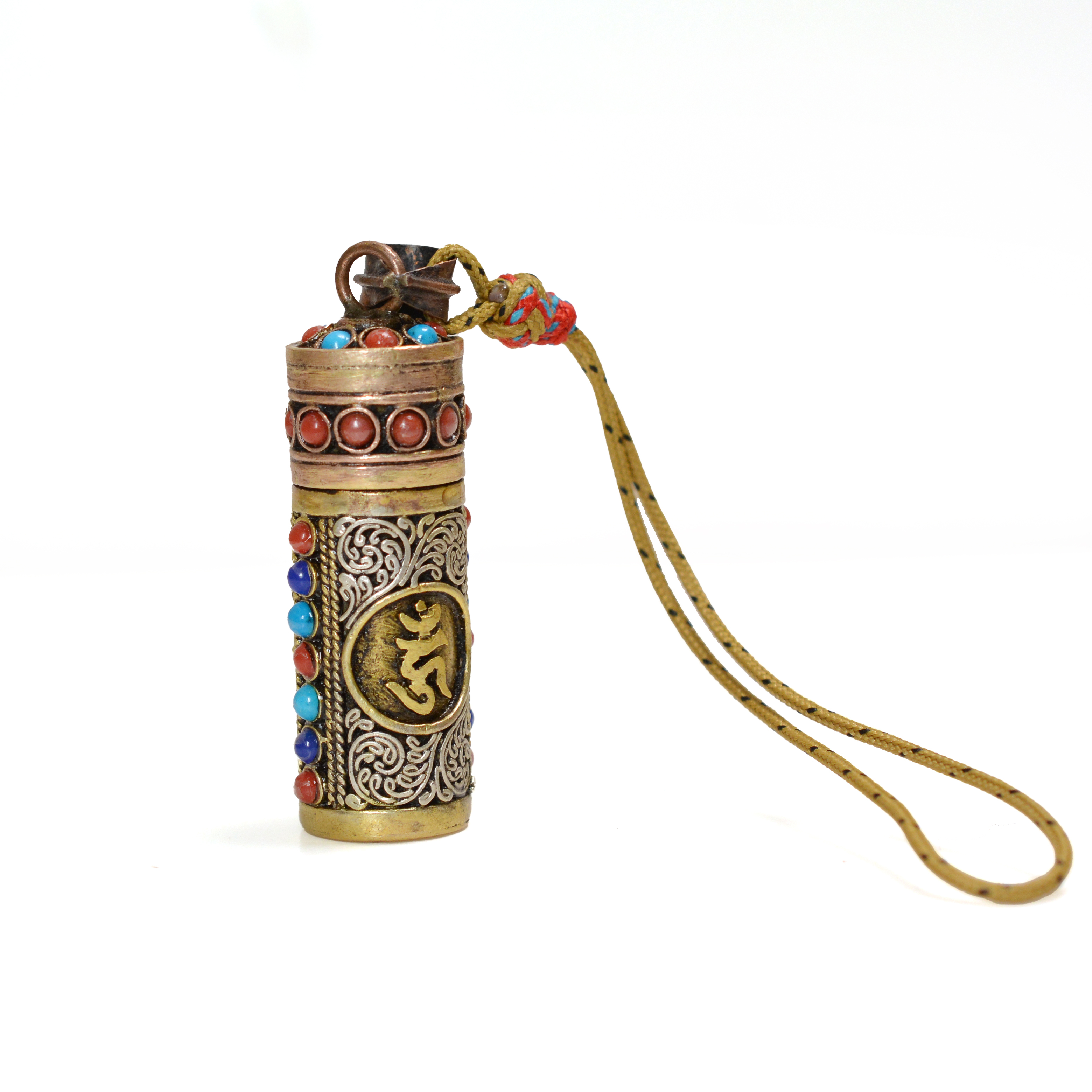 【限量】 菩薩寺 尼泊爾手工特製梵字嘎烏吊飾 / 藏經筒