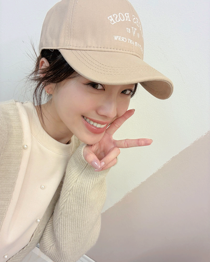 美式提案拼色刺繡英文標語棒球帽-拿鐵咖