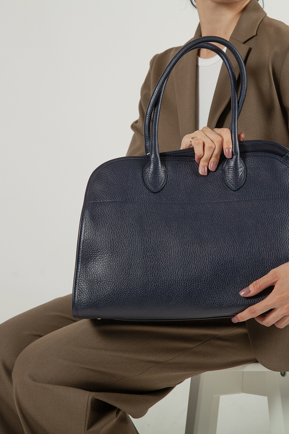 Room 335 真皮保齡球包 深藍