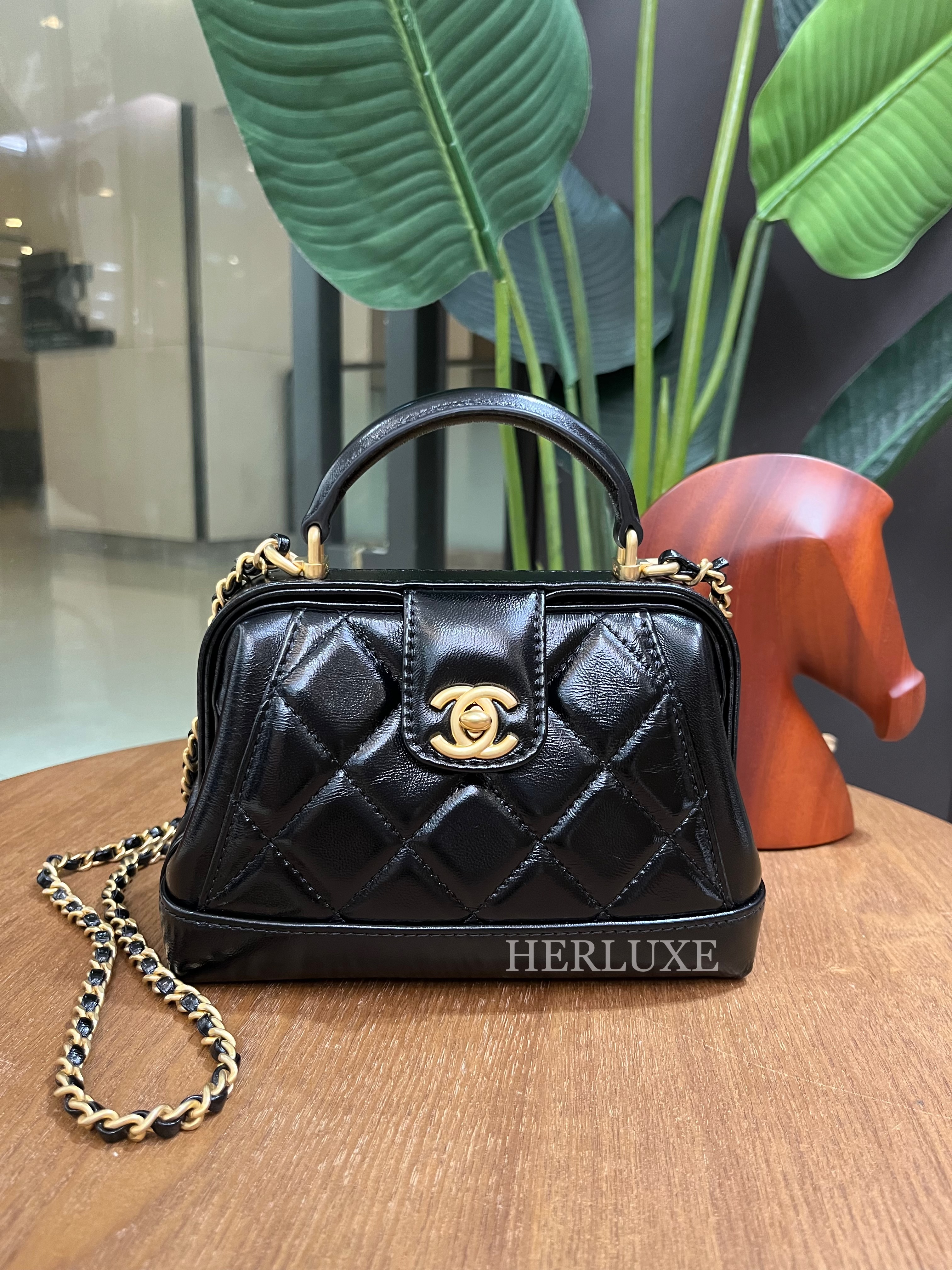 Chanel Mini Bag with top handle black