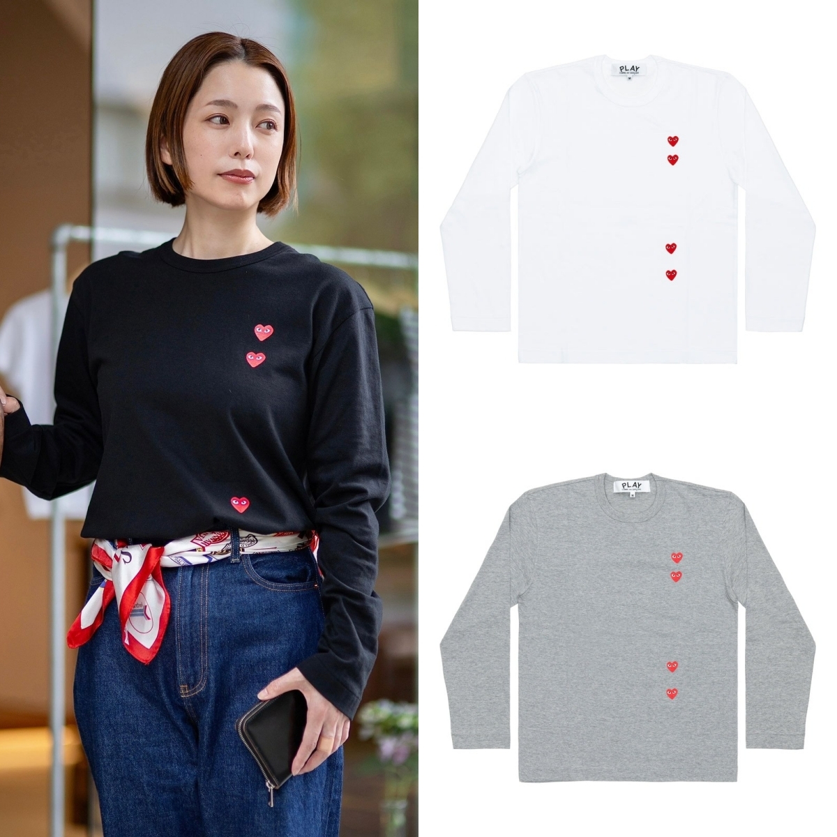 預購┃日本製 男女共版 川久保玲 CDG PLAY 小愛心 紅愛心 長袖