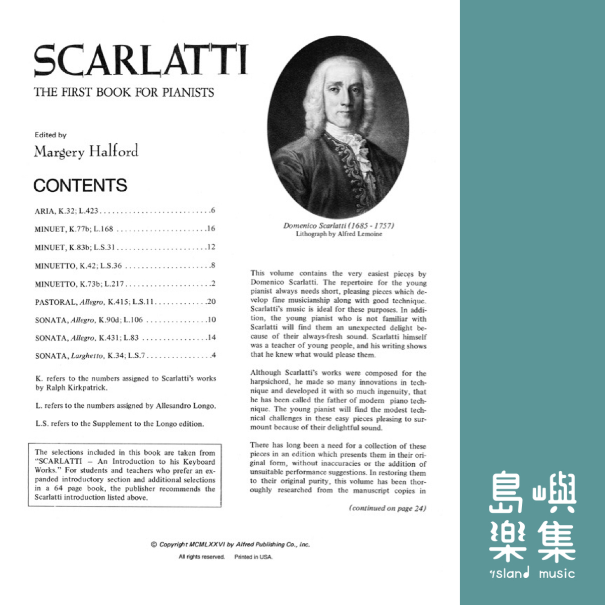 Scarlatti: First Book for Pianists