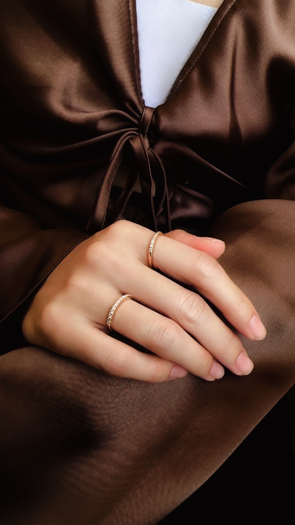 0.10ct 渾圓排鑽戒指