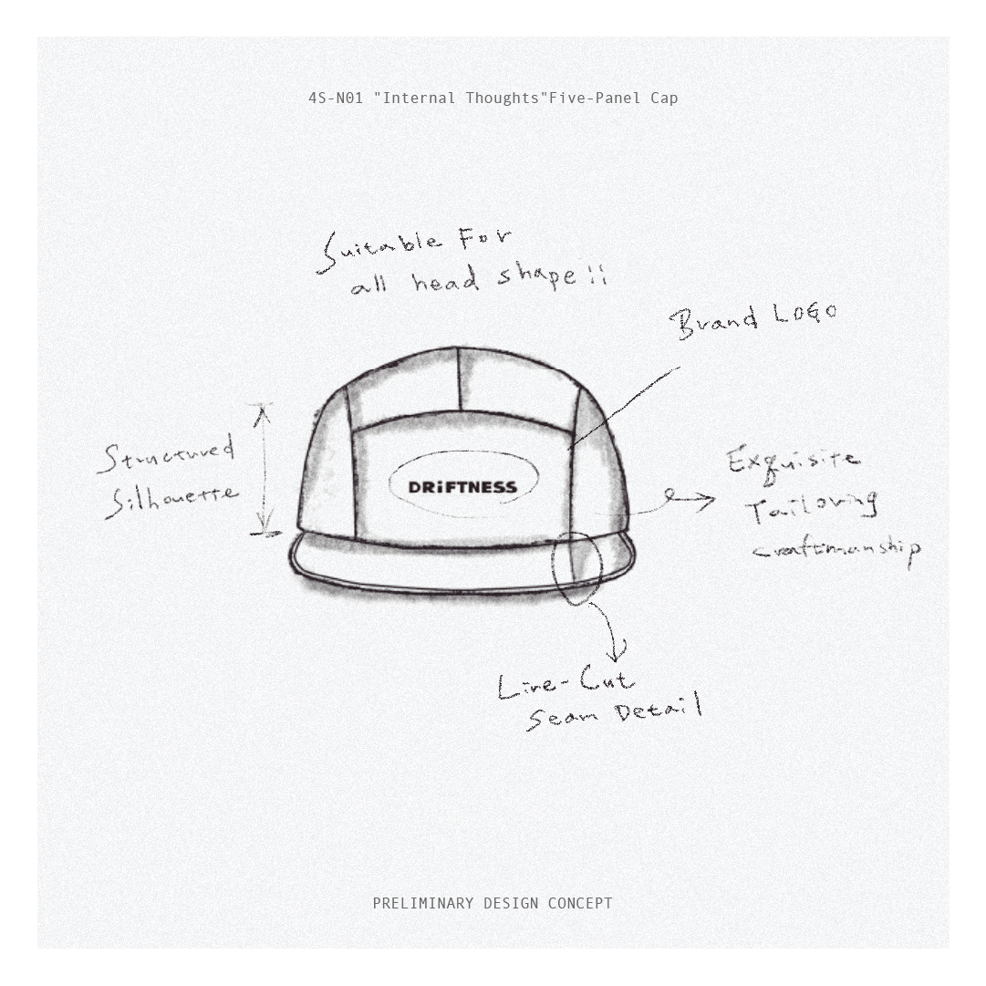 『 Pre-Sale 』DRiFTNESS｜4S-N01 "Internal Thoughts"五分割帽