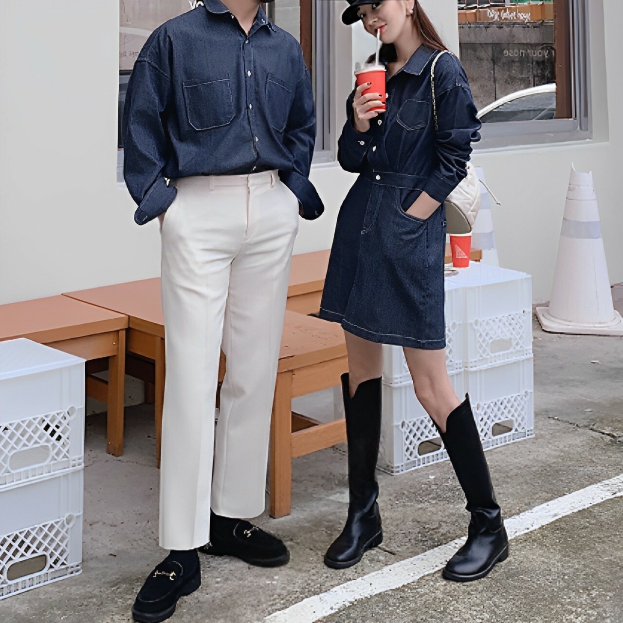 牛仔襯衫/牛仔洋裝(三色)