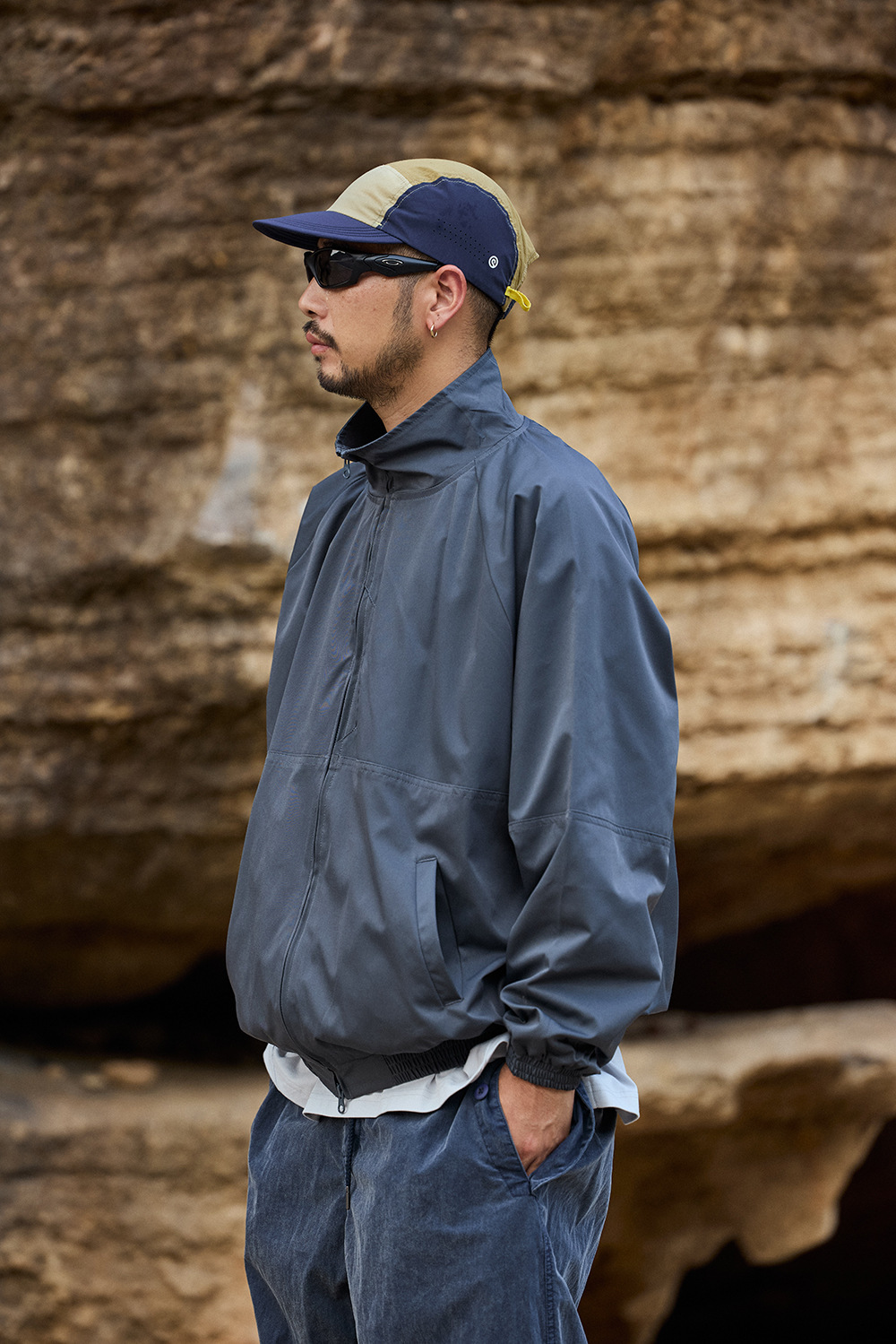 高密度防風機能立領外套