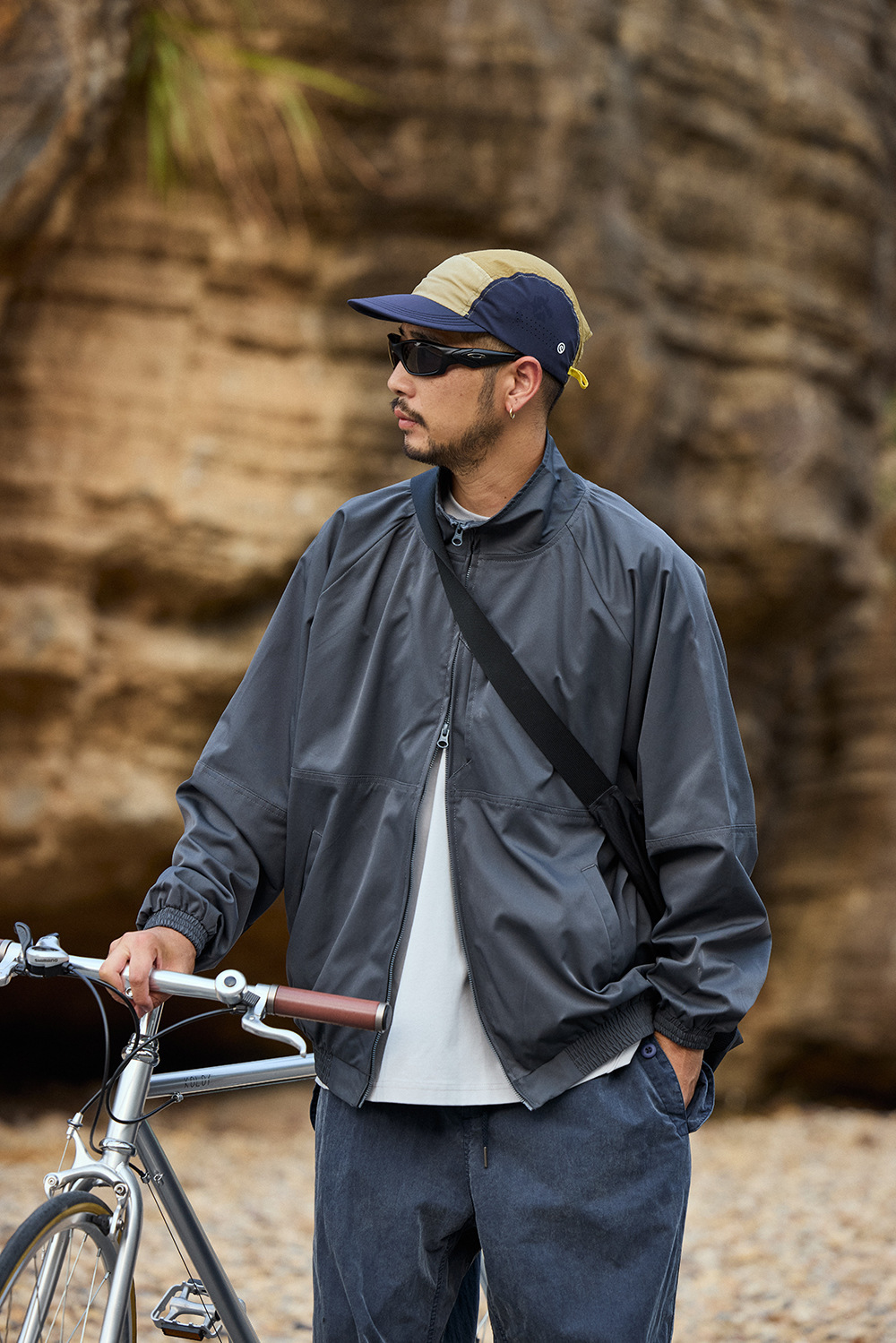 高密度防風機能立領外套