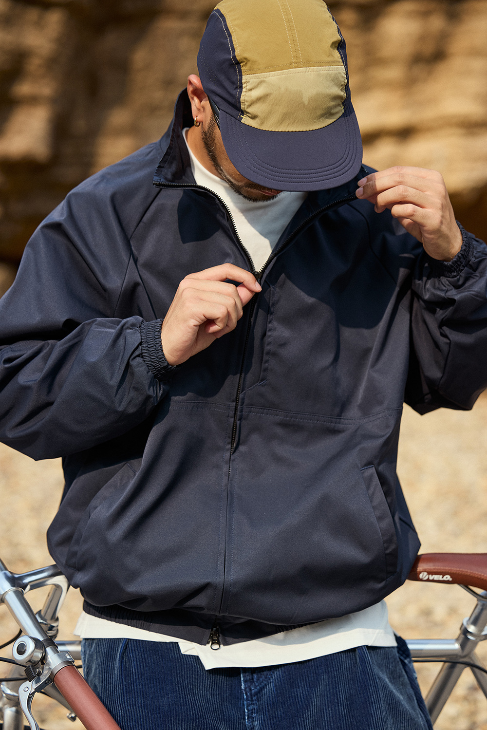 高密度防風機能立領外套