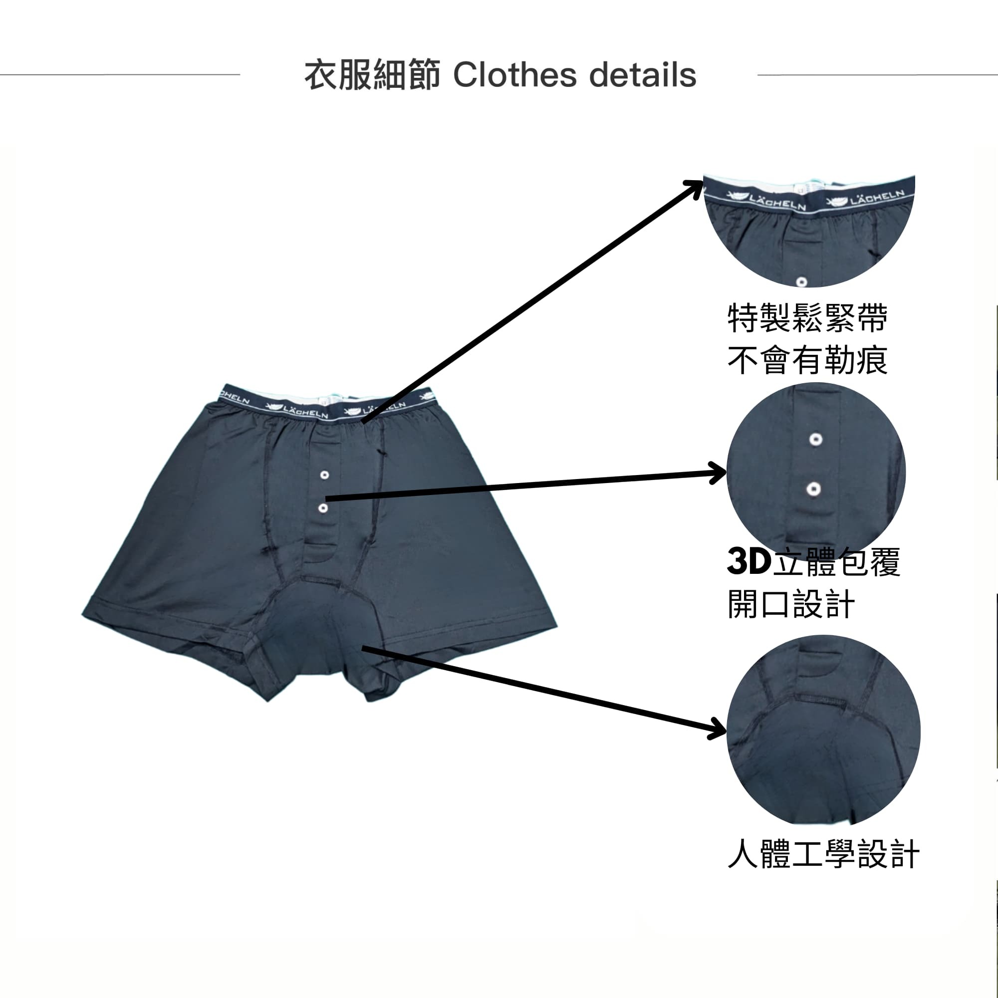 COOLMAX舒適寬鬆男四角內褲產品特色