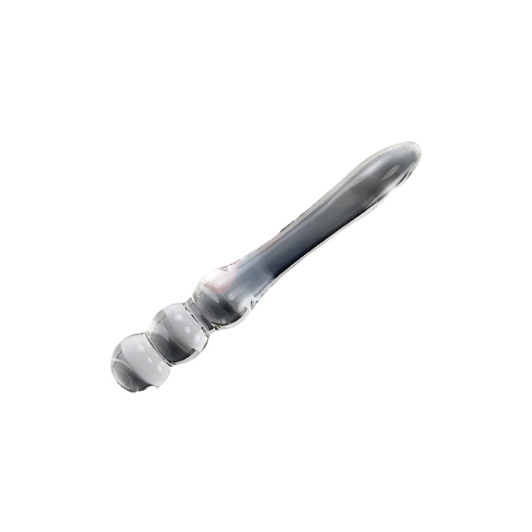 ALMYTY 花開怒放 雙頭兩用冰晶玻璃按摩棒