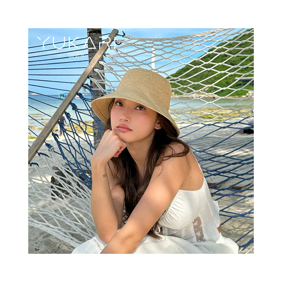 ▲YUKARI Jaynee 草編遮陽帽度假沙灘草帽 [Y0035]