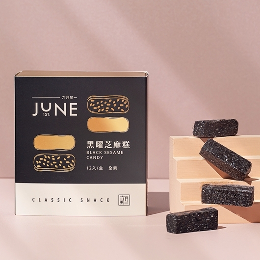 台灣 六月初一 黑曜芝麻糕(全素) 12入  (✈️直送香港✈️運費到付)