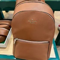 [S] KATE SPADE KH436 LENA PEBBLED LEATHER DB ZP DM BACKPACK,WARM GINGE, 196021504402 (SKS1391)